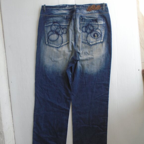 vintage Akademiks 90s Wide Legs Hip Hop Jeans Pants Size 42 Blue